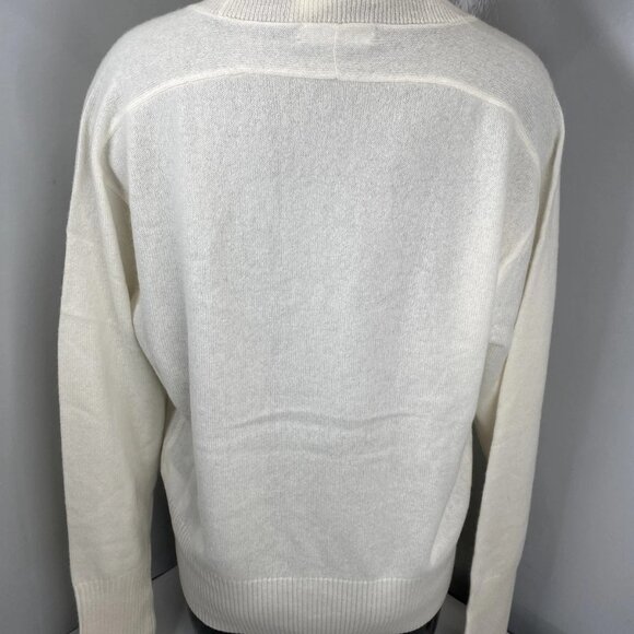 Majestic Filatures Women’s 100% Cashmere Gilet Cardigan Size S Ivory Milk - Picture 9 of 11